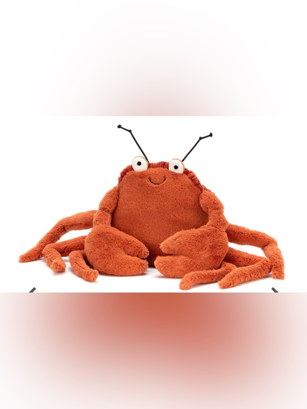 Jellycat Crispin Crab stuffed animal Retired Plush Sea Life Stuffed Animal